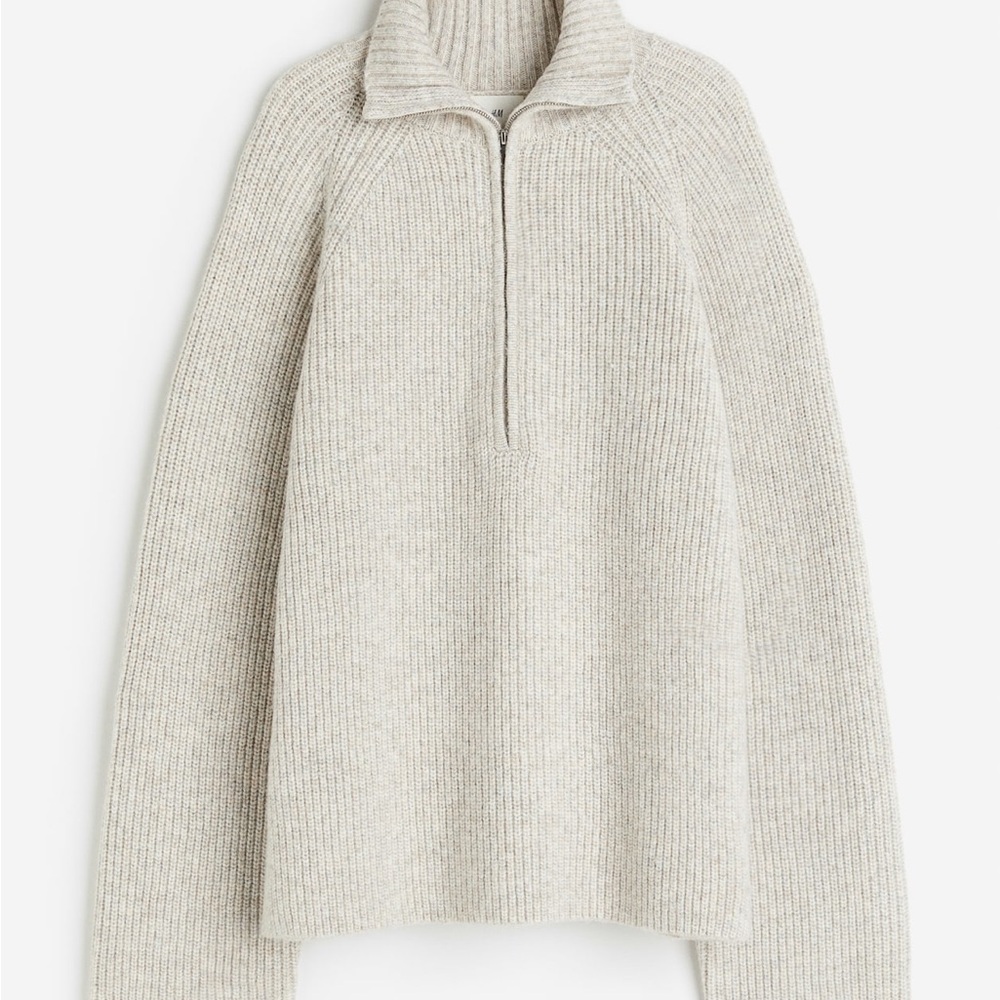 H&M Ribbed Knit Sweater - Cream